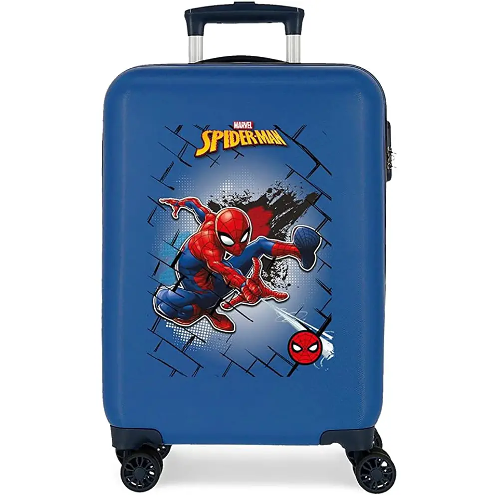 Spiderman Red Trolley Da Cabina Abs 55 Cm 4 Ruote Azzurri - valige e borse da viaggio