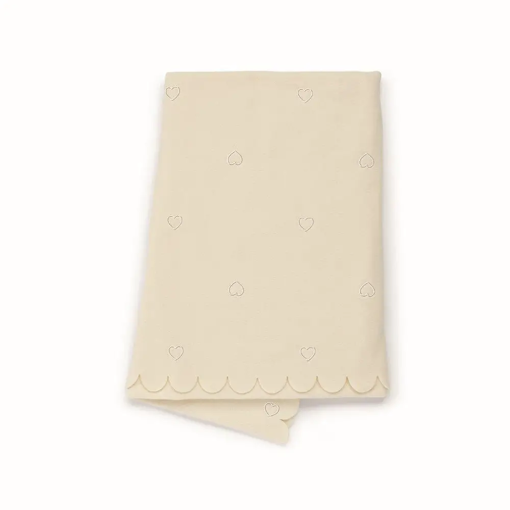 Copertina in Pile Ricamata Beige Foppapedretti - lenzuolini