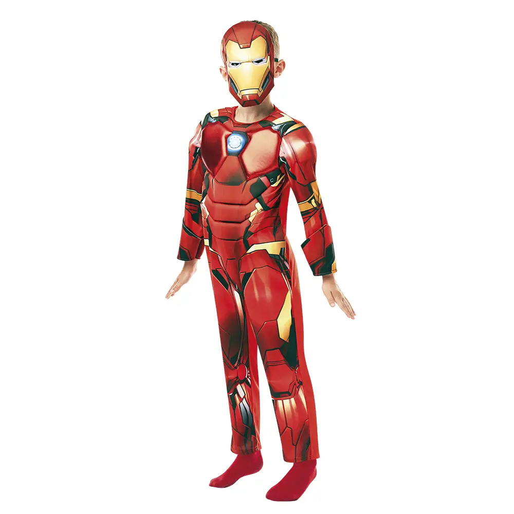 Costume Iron Man Deluxe per Bambini - Taglia L - 7/8 anni - abiti bambino e bambina