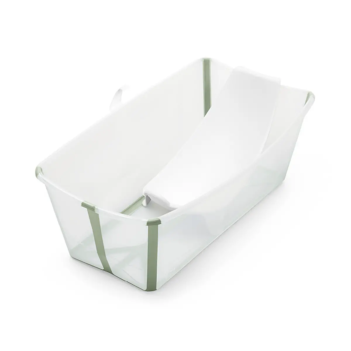 Vaschetta Bagnetto Flexibath Verde Trasparente con Newborn Incluso - vasche