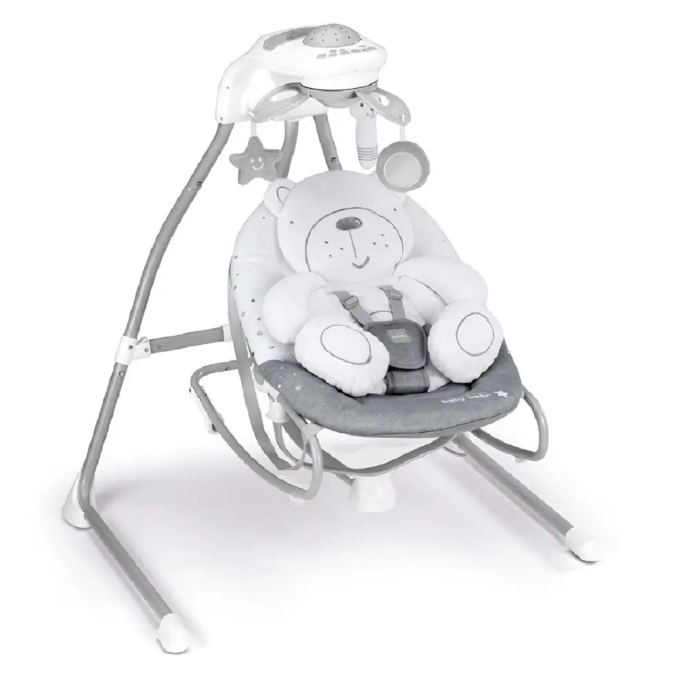 Altalena Gironanna Evo Teddy Grigio 220V – Altalena Girevole per Neonati - altalene 0/36 MESI