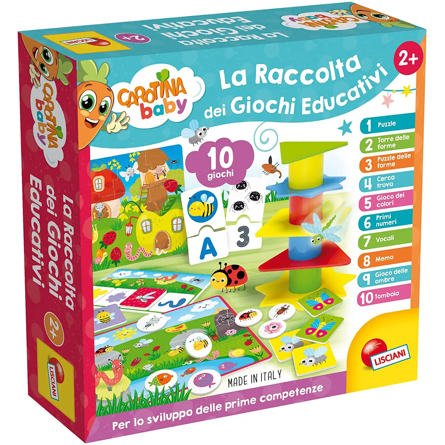 Lisciani Carotina - Raccolta Giochi Educativi Baby - Primi giochi