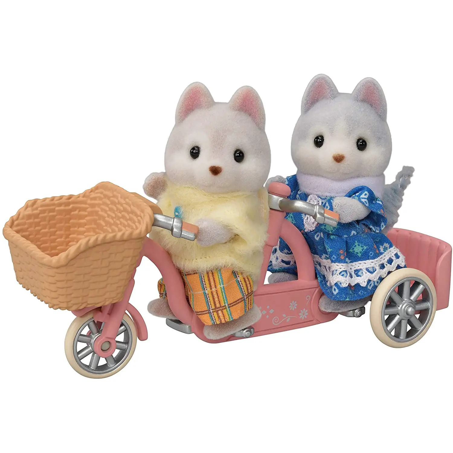 Sylvanian Families Tandem con Sorella e Fratello Husky - play set e accessori bambole
