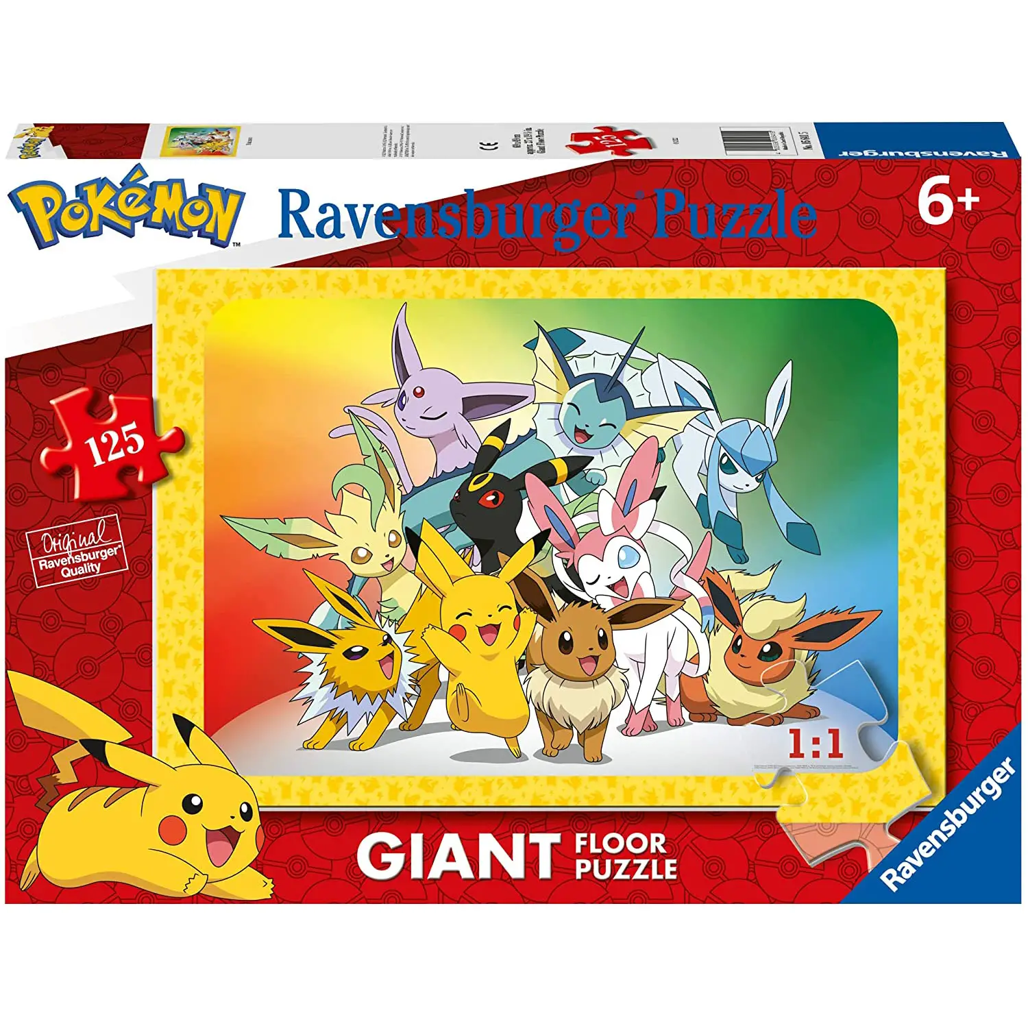 Puzzle 125 Pezzi Giant Pokémon - Ravensburger - Puzzle in cartone