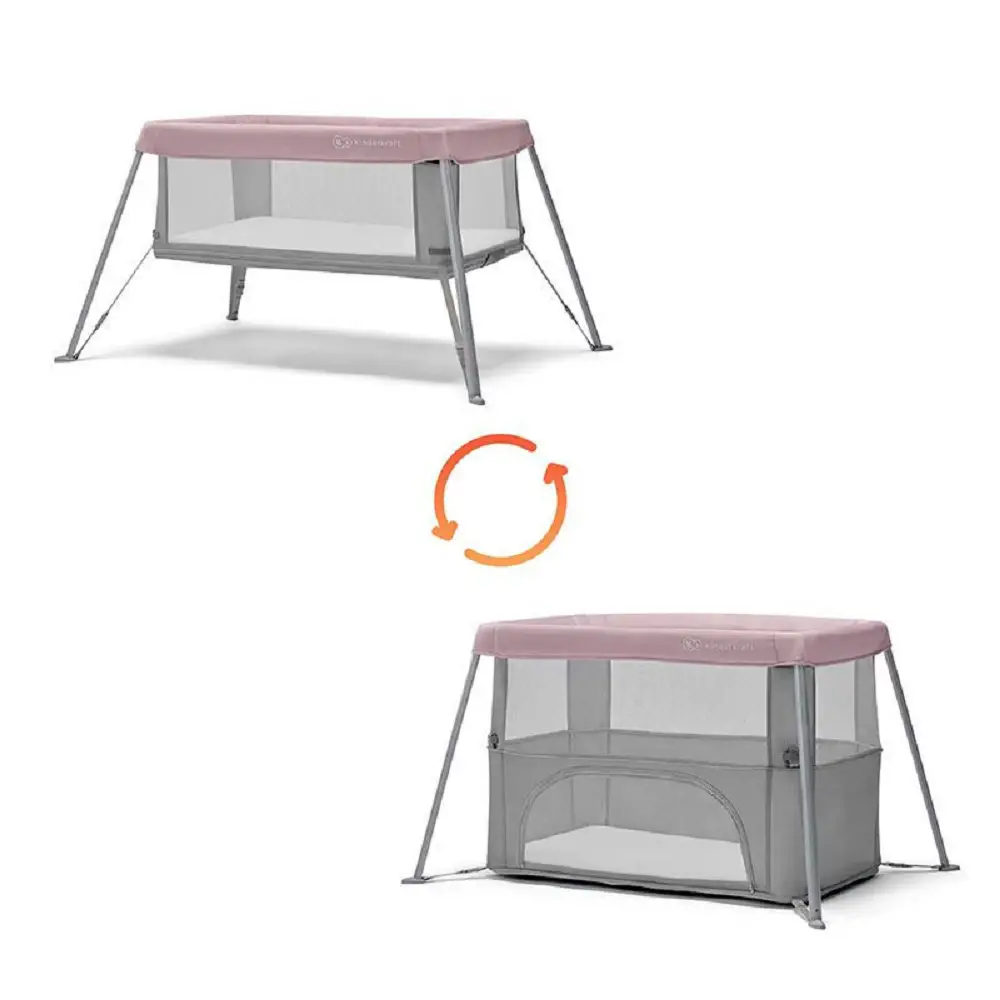 Letto 2 in 1 Kinderkraft Movi Pink - lettini da viaggio