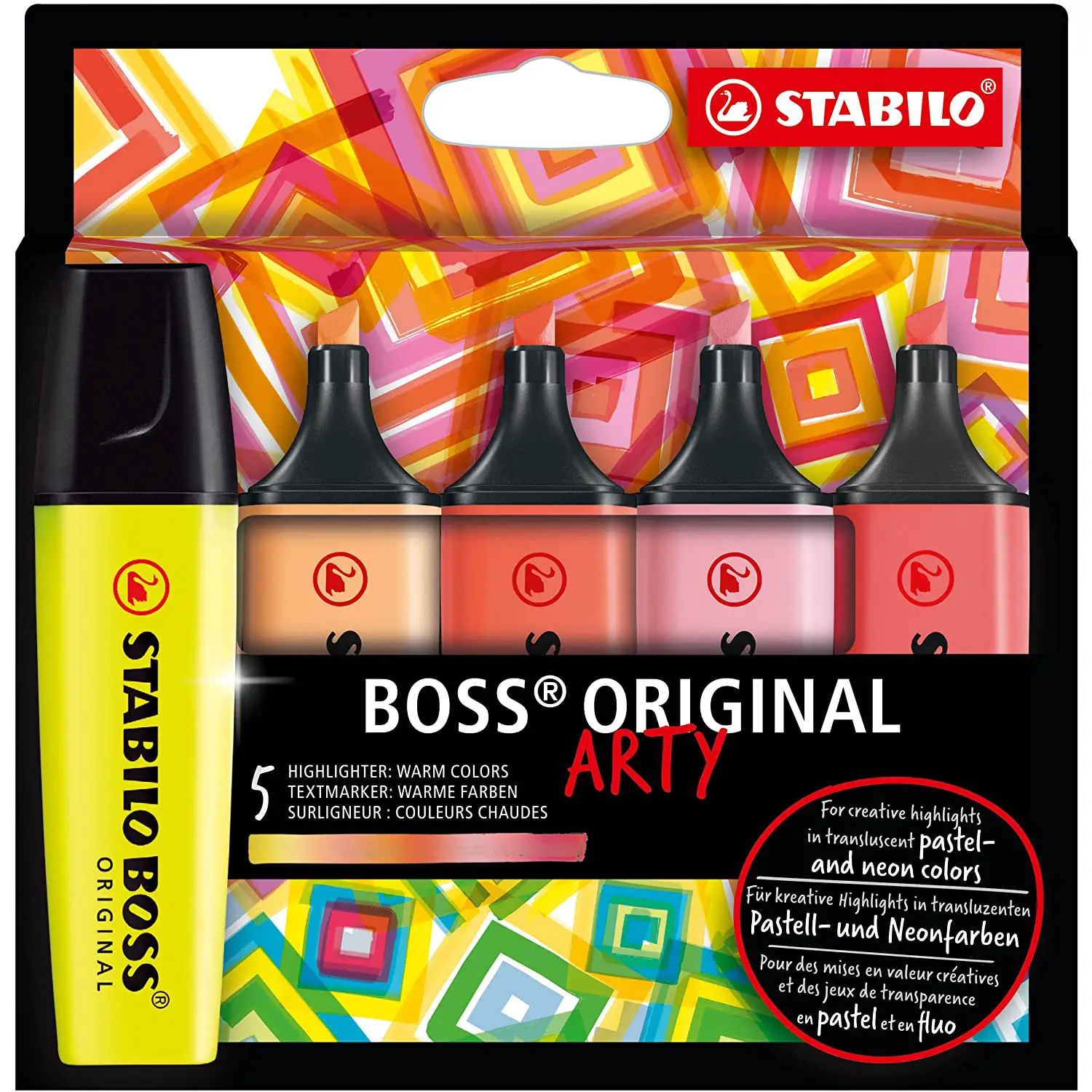 Stabilo Boss Arty – Set da 5 Evidenziatori Warm Tones - Pennarelli
