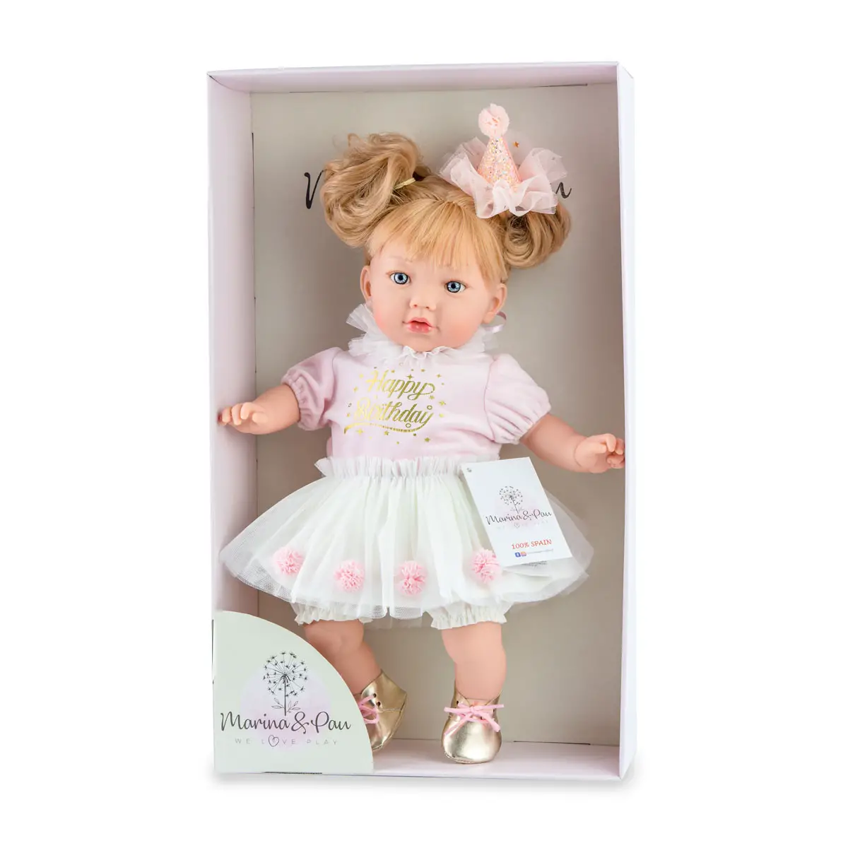 Bambola Alina Party Marina & Pau – 45 cm, Vestita da Festa - Bambole e accessori