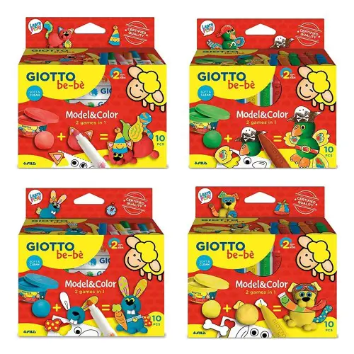 Giotto Bebè Friends – Set Creativo con Pasta Modellabile per Bambini - Pastelli