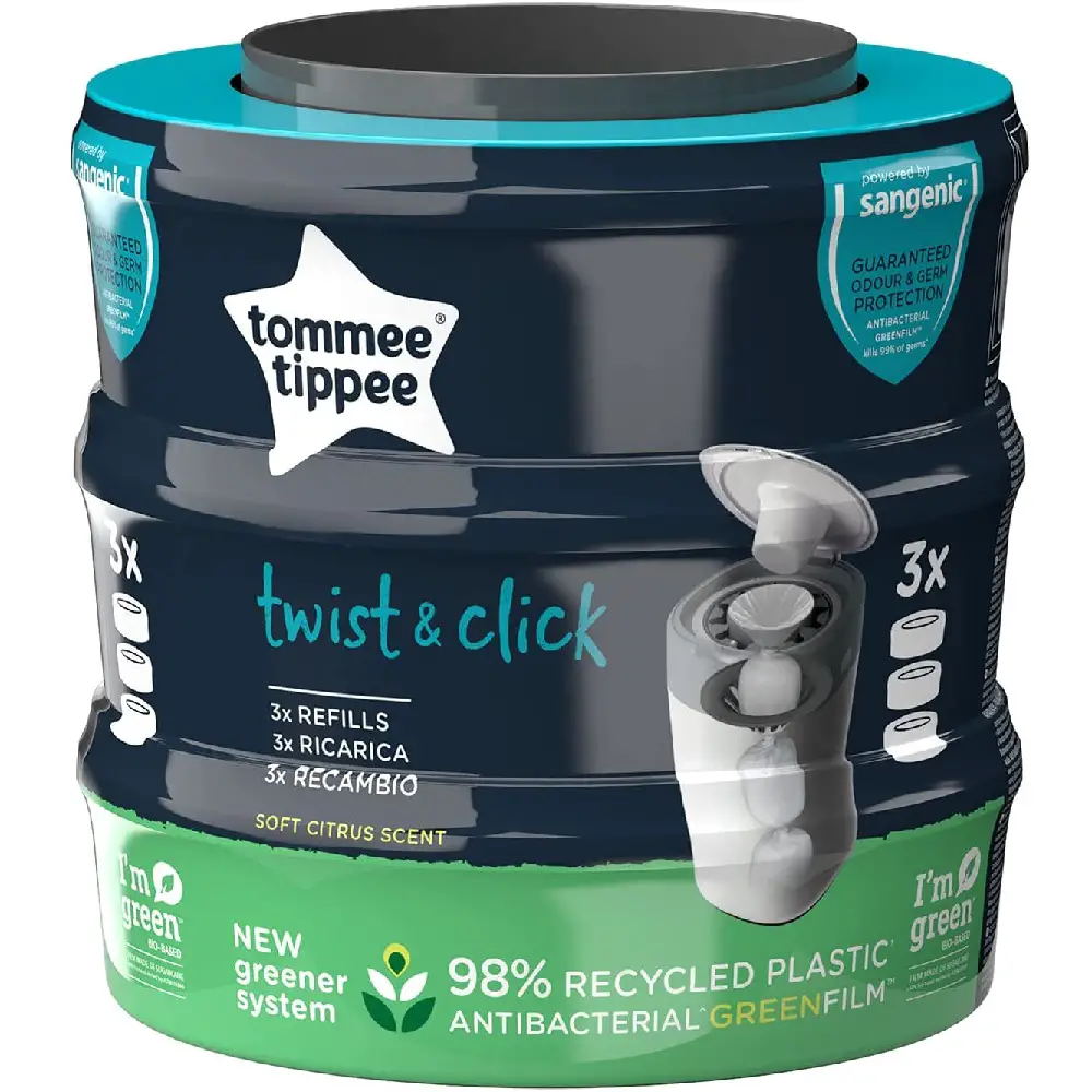 RICARICA PER CONTENITORE GETTA PANNOLINI TOMMEE TIPPEE SANGENIC TWIST & CLICK KIT 3 PEZZI - Zona cambio e bagno