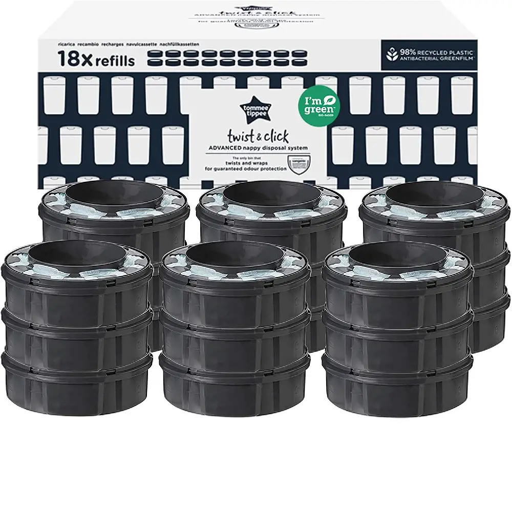 Ricarica per Contenitore Getta Pannolini Tommee Tippee Sangenic Twist & Click Kit 18 Pezzi - Zona cambio e bagno