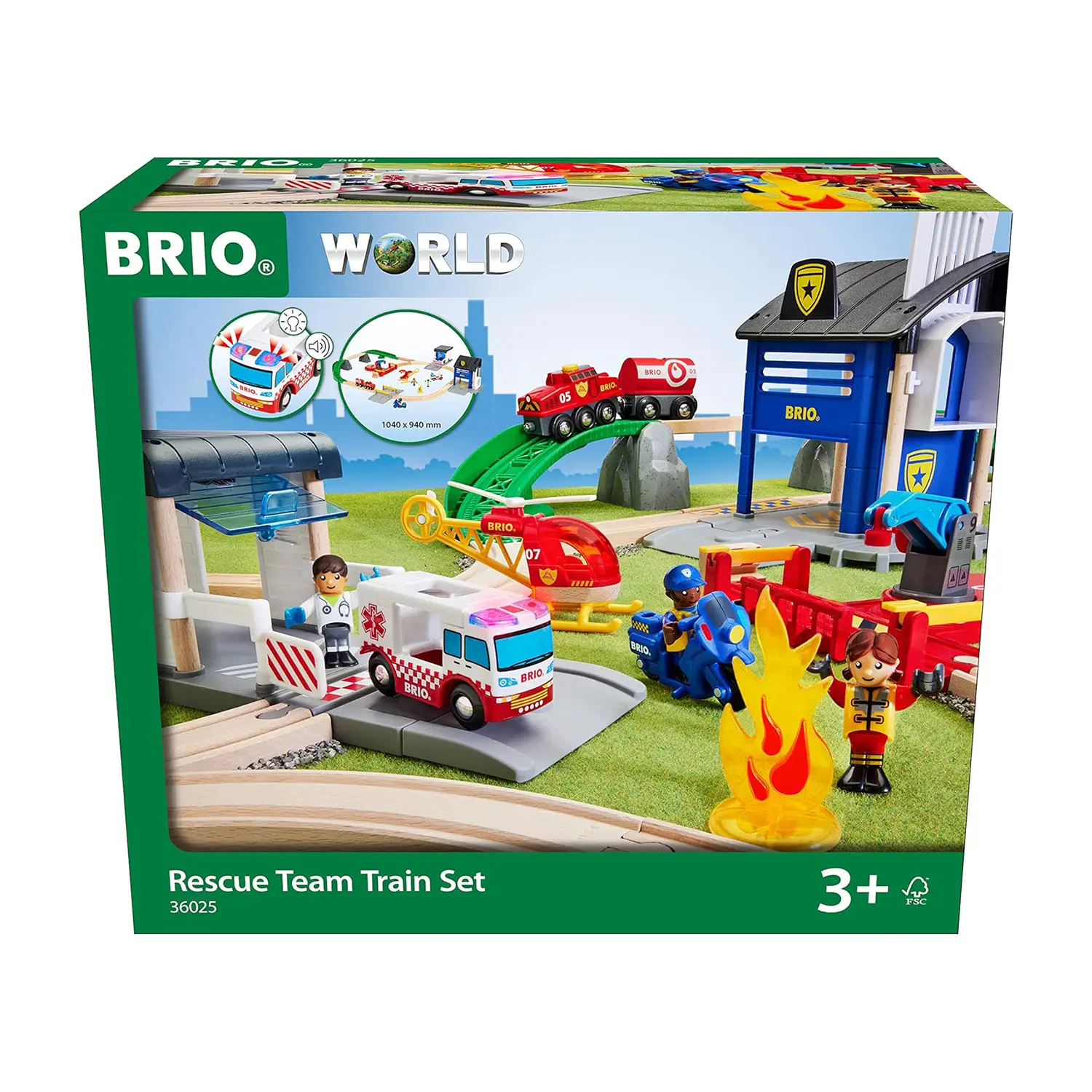 Brio Set Ferroviario della Squadra di Soccorso – 44 Pezzi - Costruzioni in legno