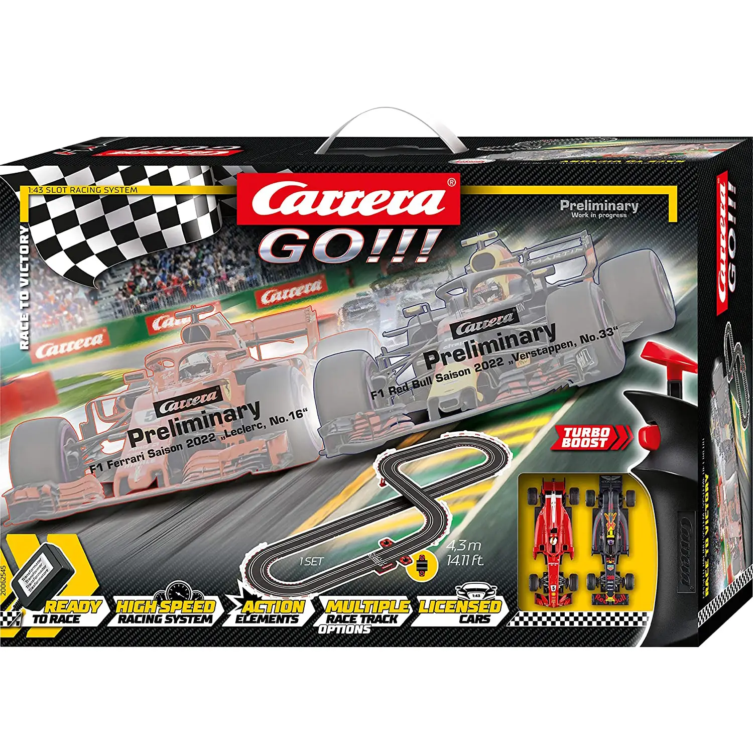 Pista Carrera GO!!! – Race To Victory - Veicoli, garage e piste