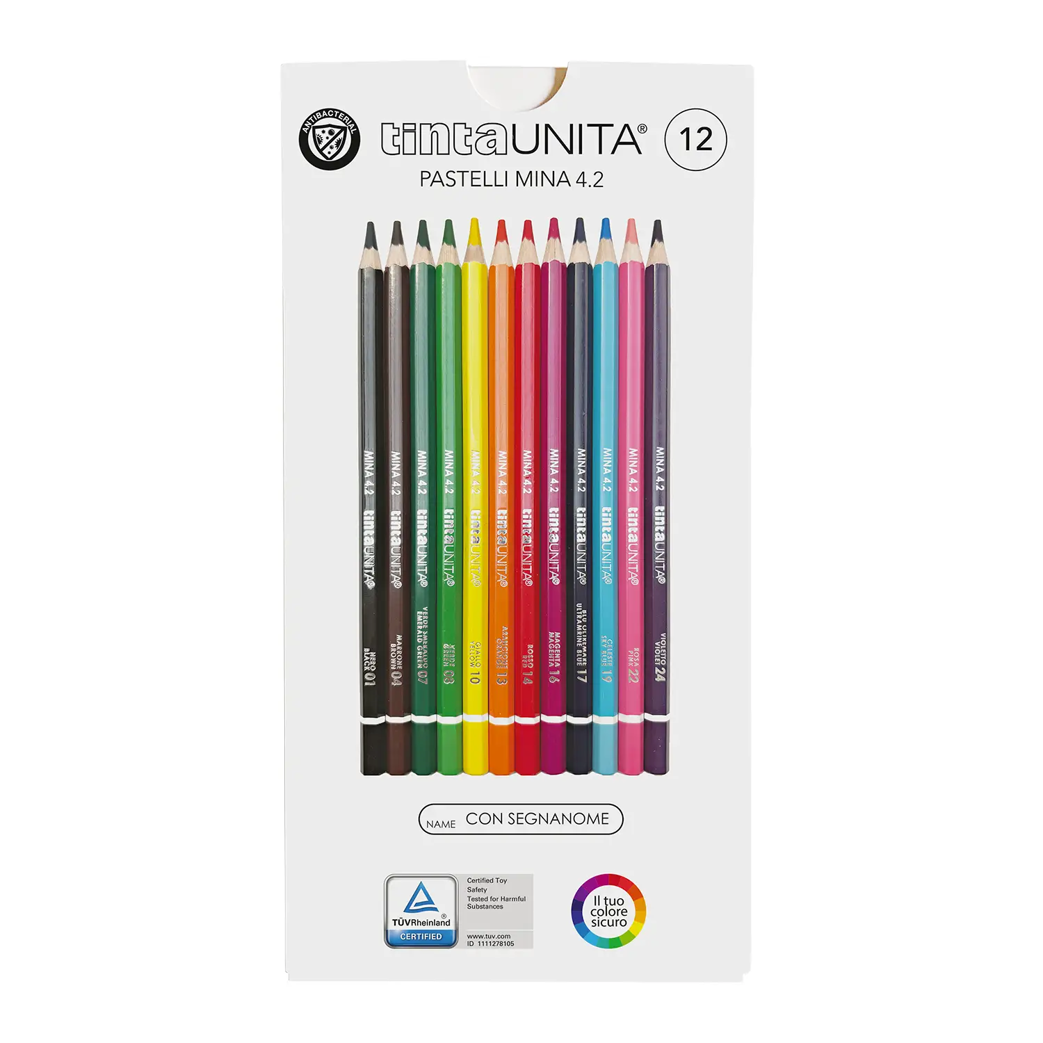 Pastelli Tinta Unita POOL OVER – Mina 4.2 mm | Set 12 Colori - Pastelli