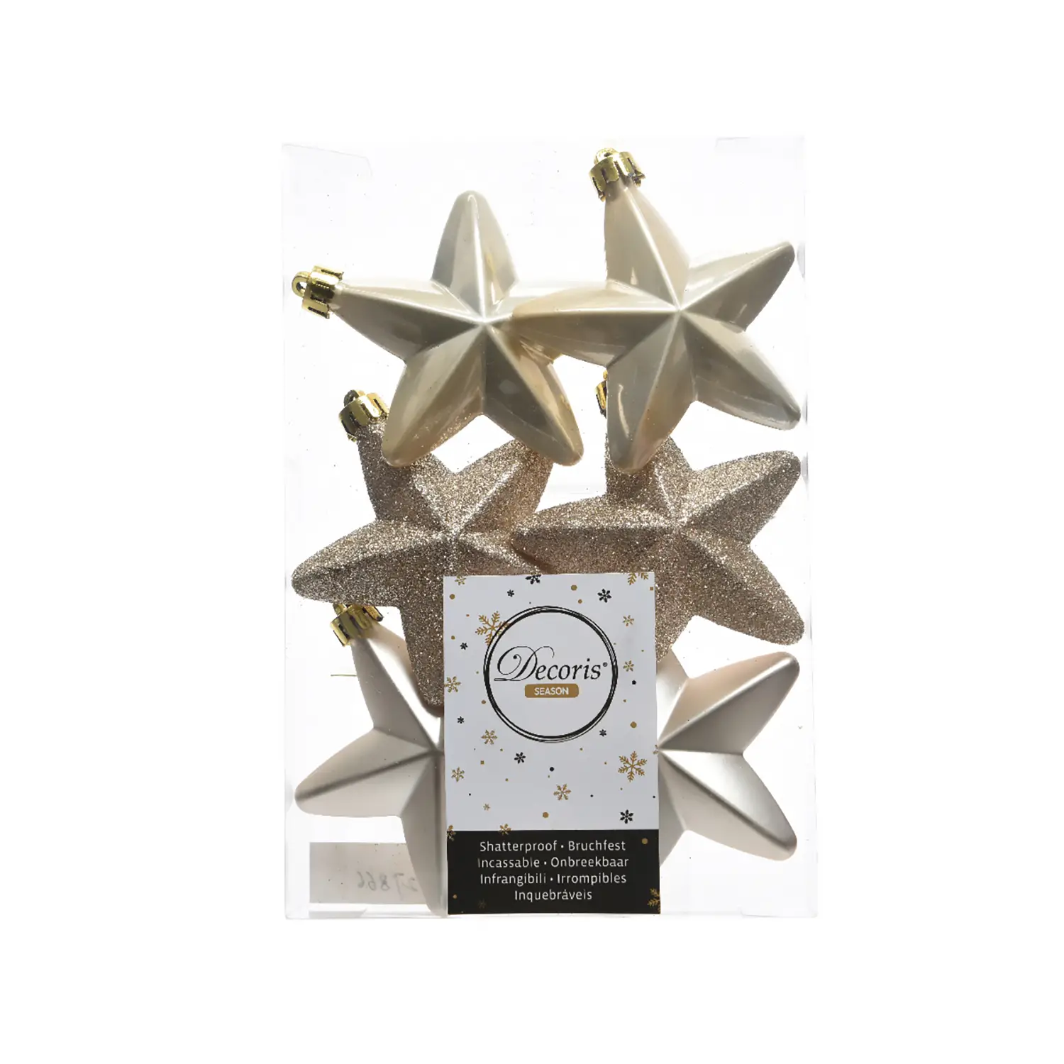 Set Apprendibili di Natale - Box 6 Stelle Pearl - addobbi albero