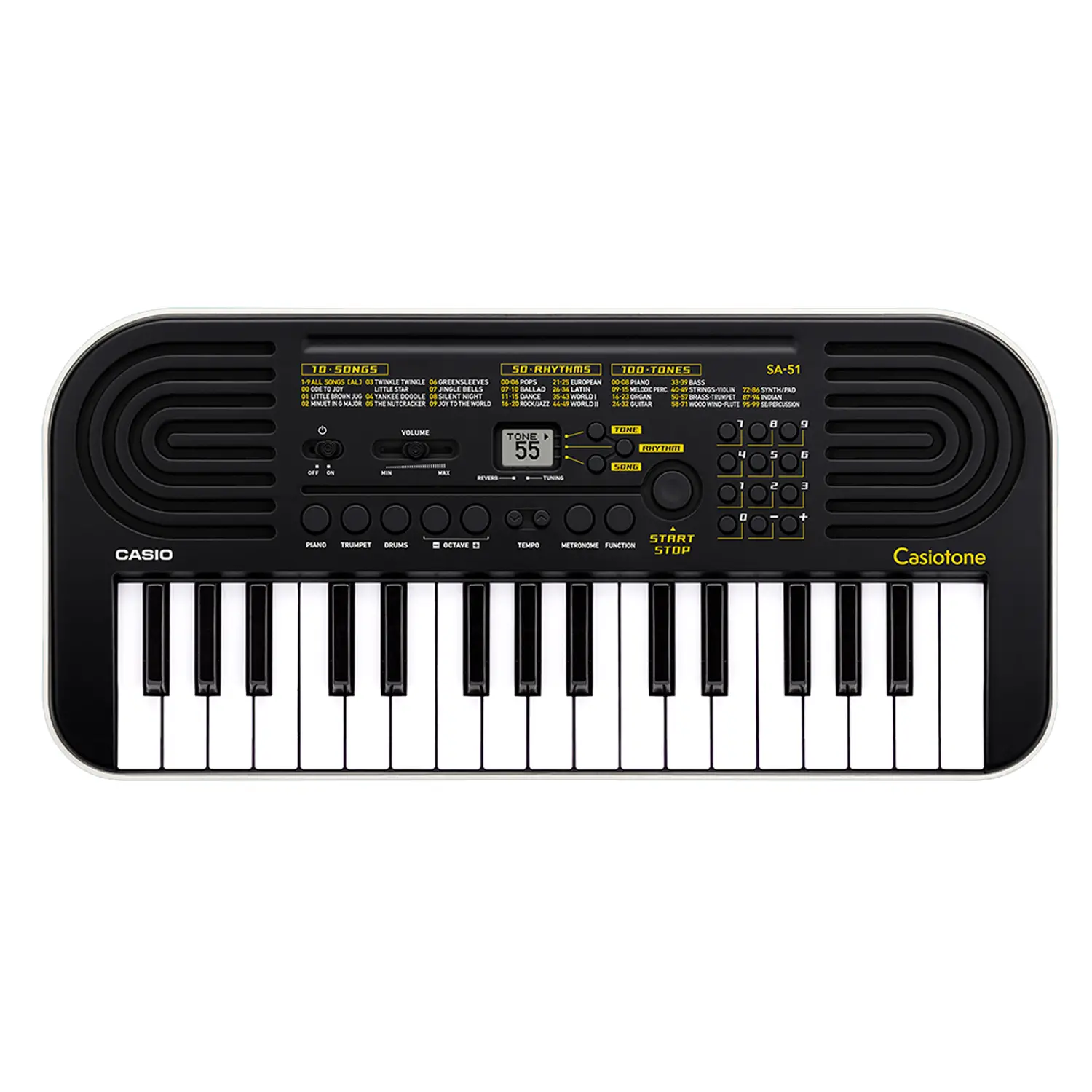 Mini Tastiera Casio Sa 51 Col. Nero Grigio Chiaro - strumenti musicali