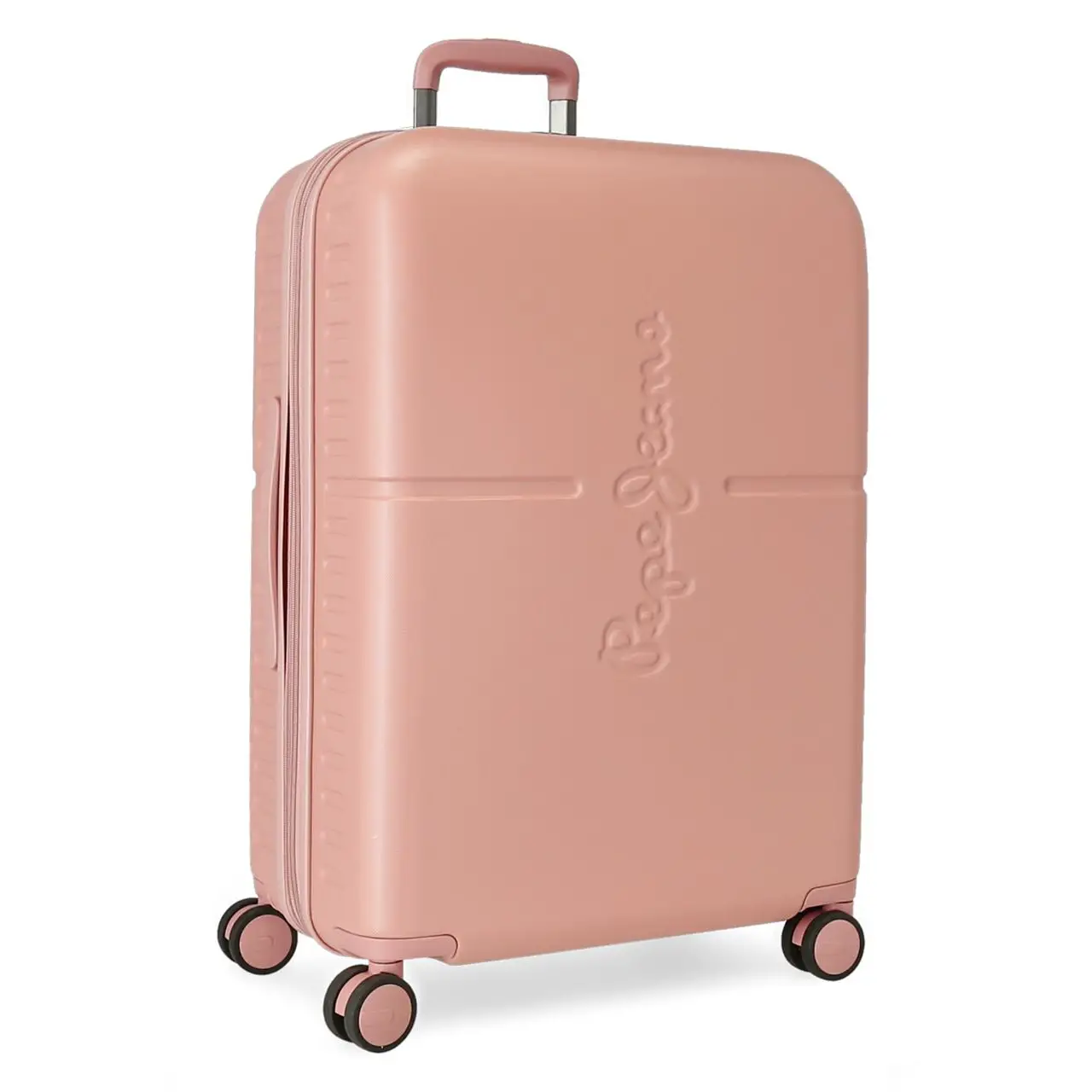 Pepe Jeans Trolley Abs 70cm 4 Ruote Rosa Claro - valige e borse da viaggio