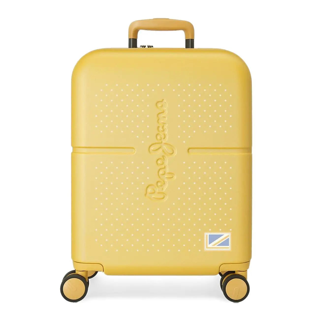 Pepe Jeans Trolley Abs 55cm Espandibile 4 Ruote Laila Ocra - valige e borse da viaggio