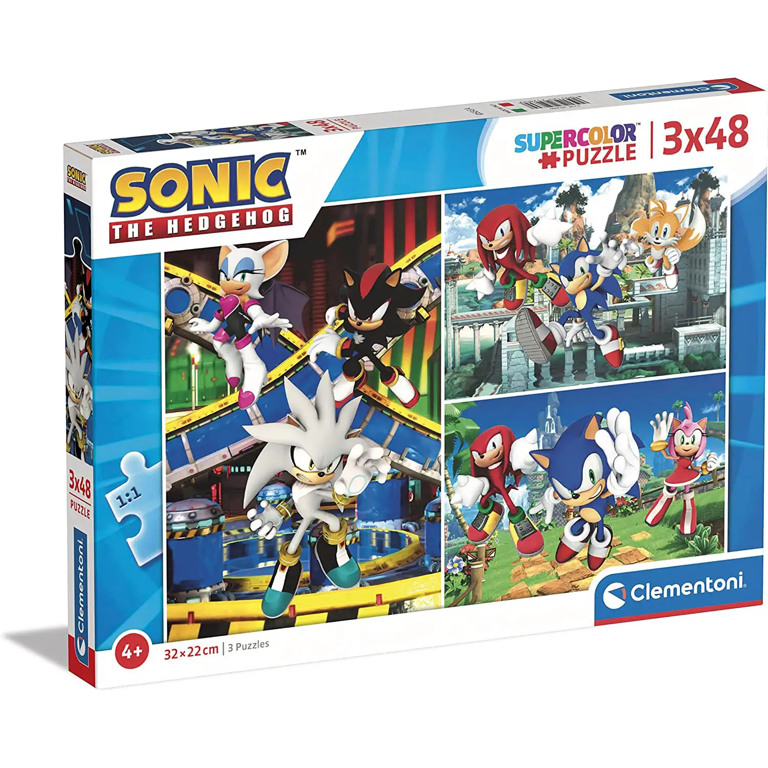 PUZZLE BAMBINI 3X48 PZ SONIC - Puzzle in cartone