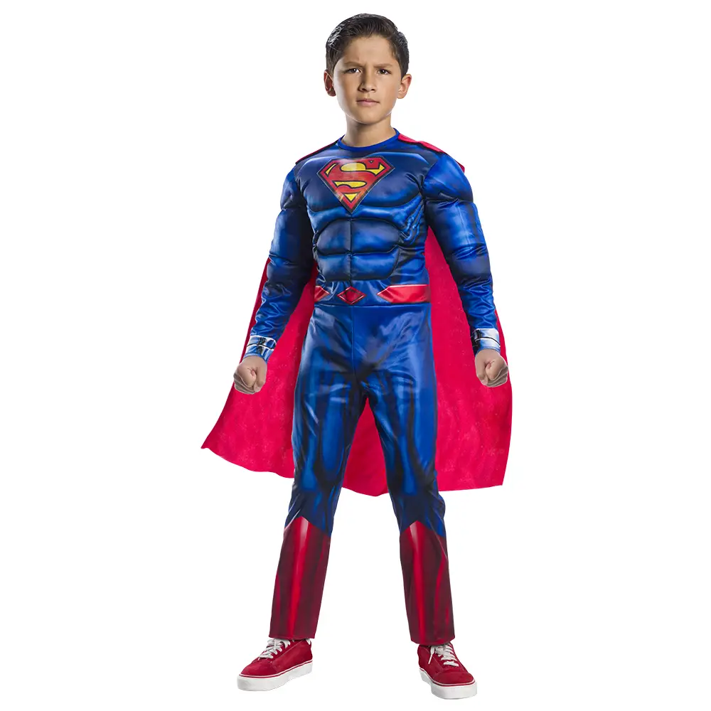 Costume Superman Black Line Deluxe per Bambini - Taglia S 3/4 anni - abiti bambino e bambina