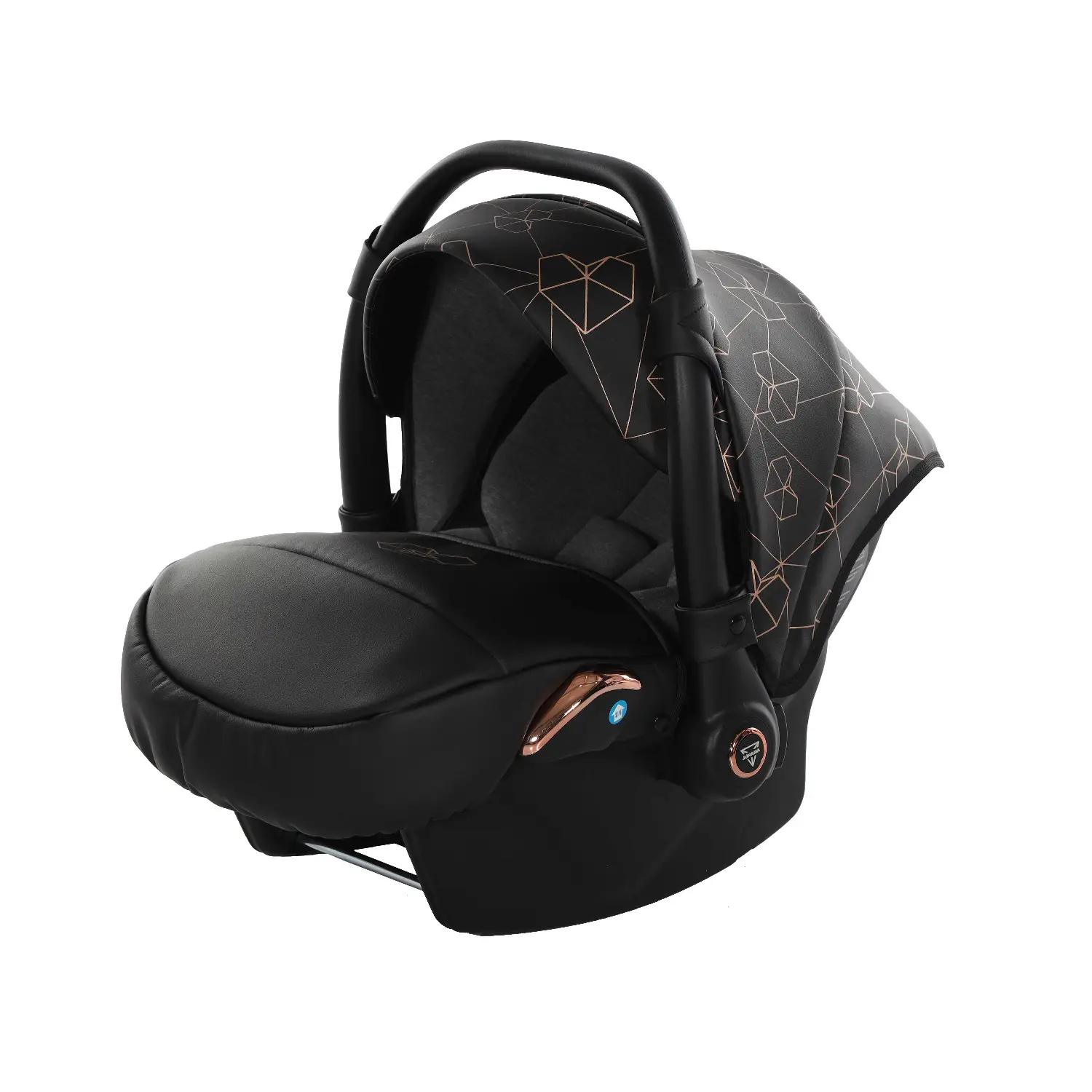 SEGGIOLINO AUTO JUNAMA HEART NERO/ROSEGOLD X DUO JDHC-02 - neonati 40-87 cm (0-1 anno)