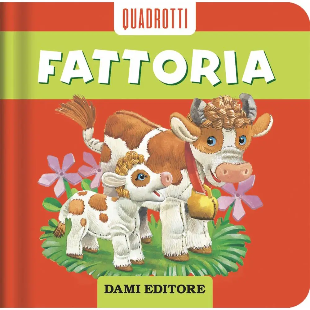 Quadrotti – Fattoria: Libro Illustrato per Bambini 0-3 Anni - Prima biblioteca
