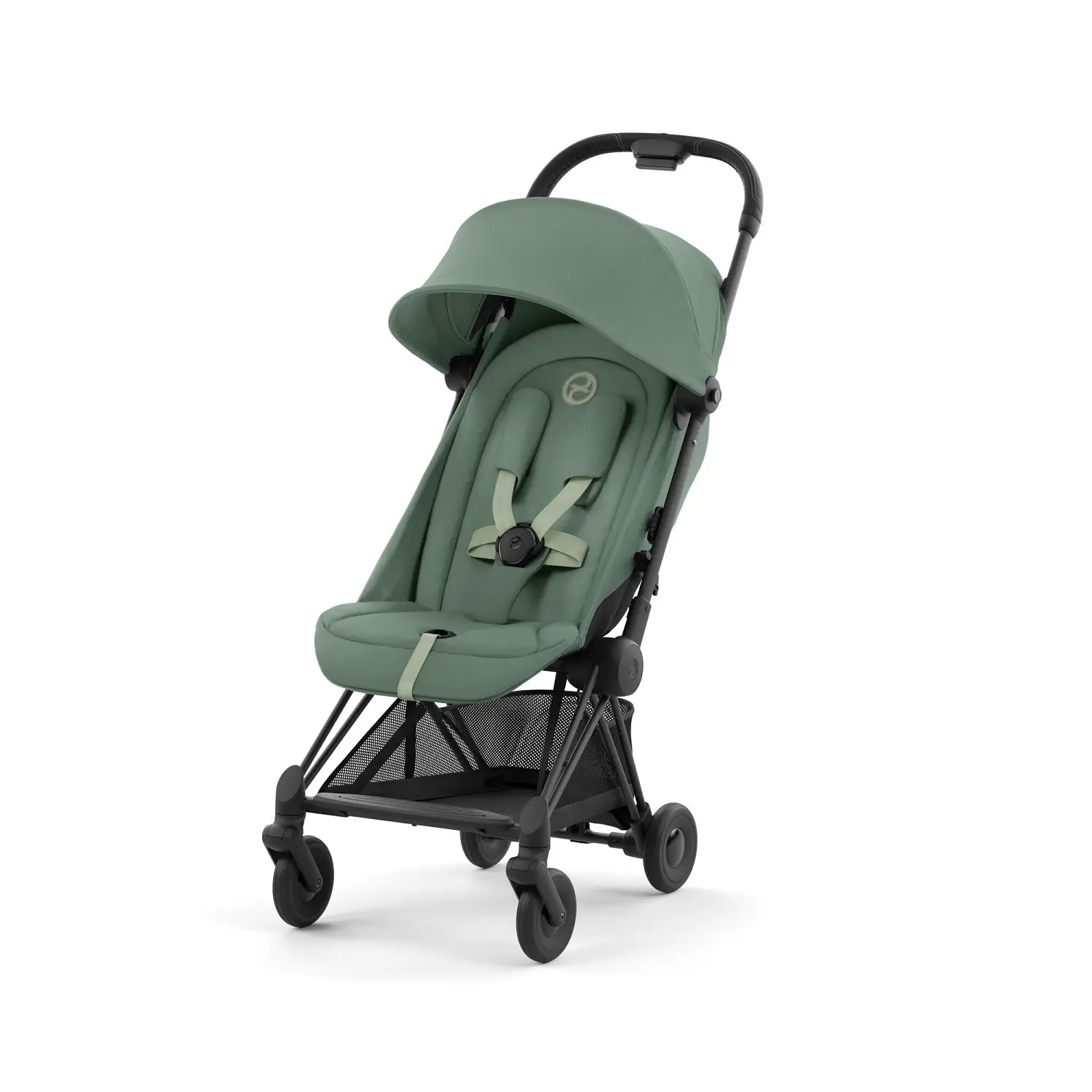 PASSEGGINO COYA MATT BLACK LEAF GREEN - passeggini compatti
