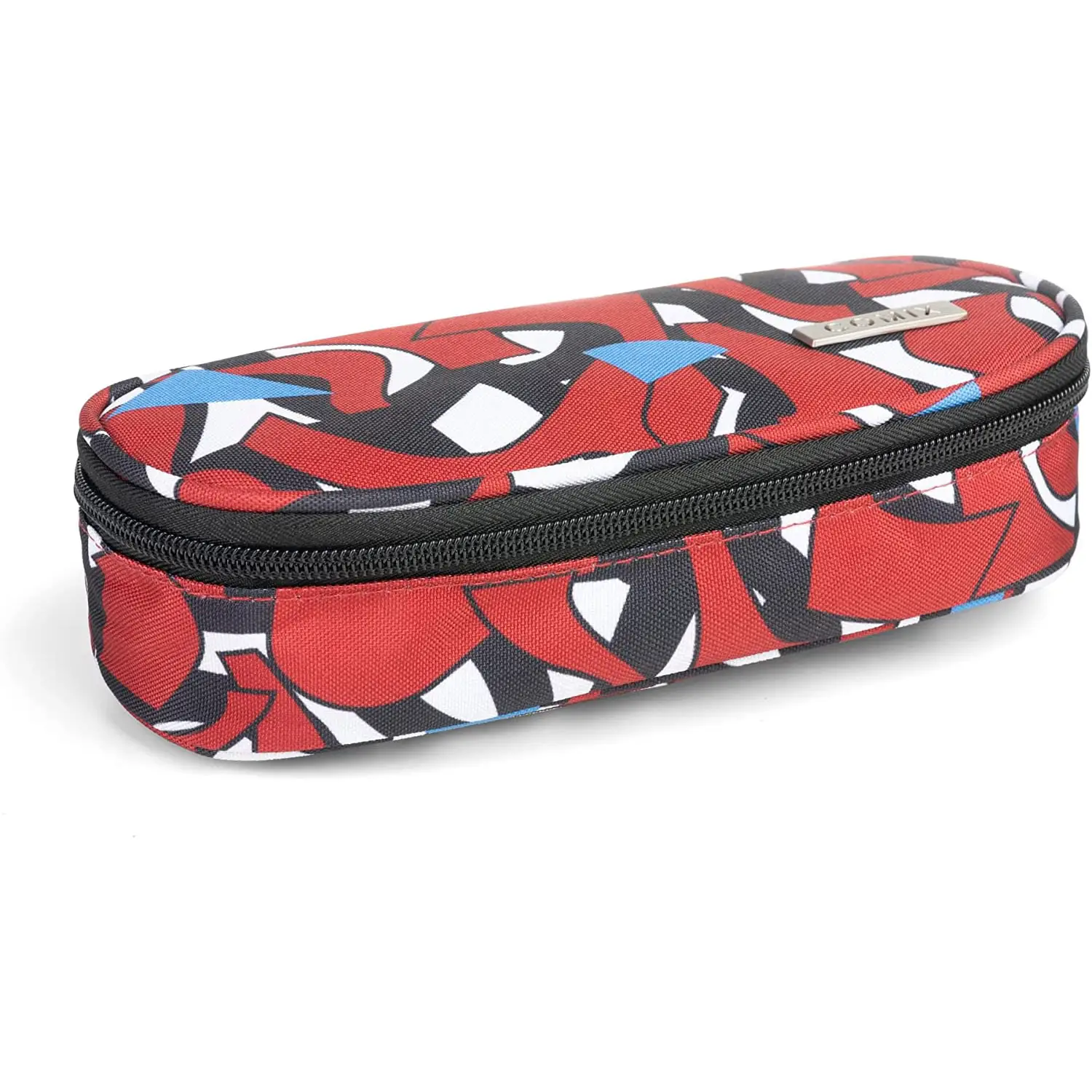 Astuccio Scuola Ovale Organizzato Comix Allover Abstract - bauletti tombolini bustine