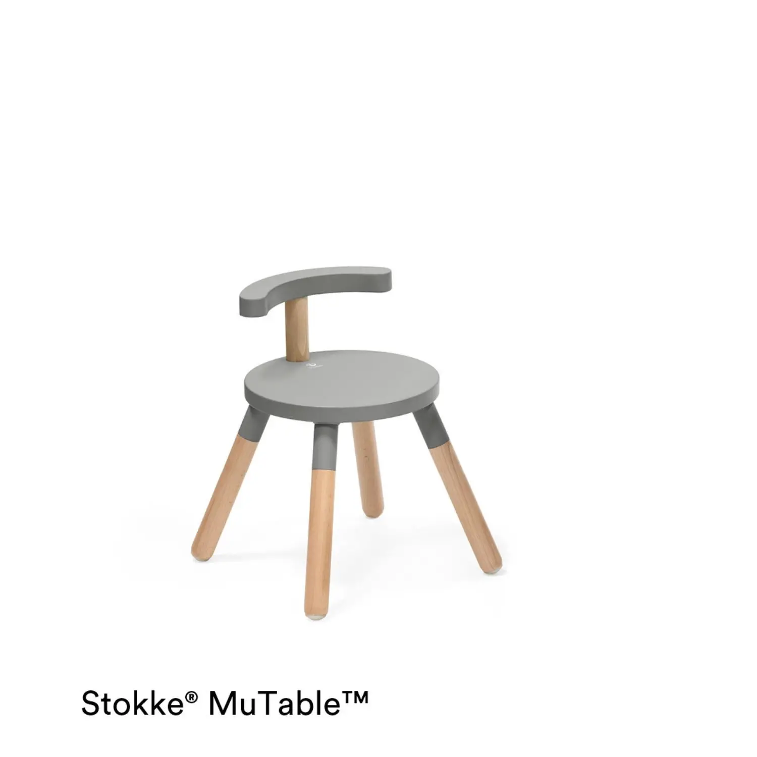 Sedia Bambini in Legno Stokke MuTable V2 Storm Grey – Sedia Evolutiva Regolabile - Primi giochi