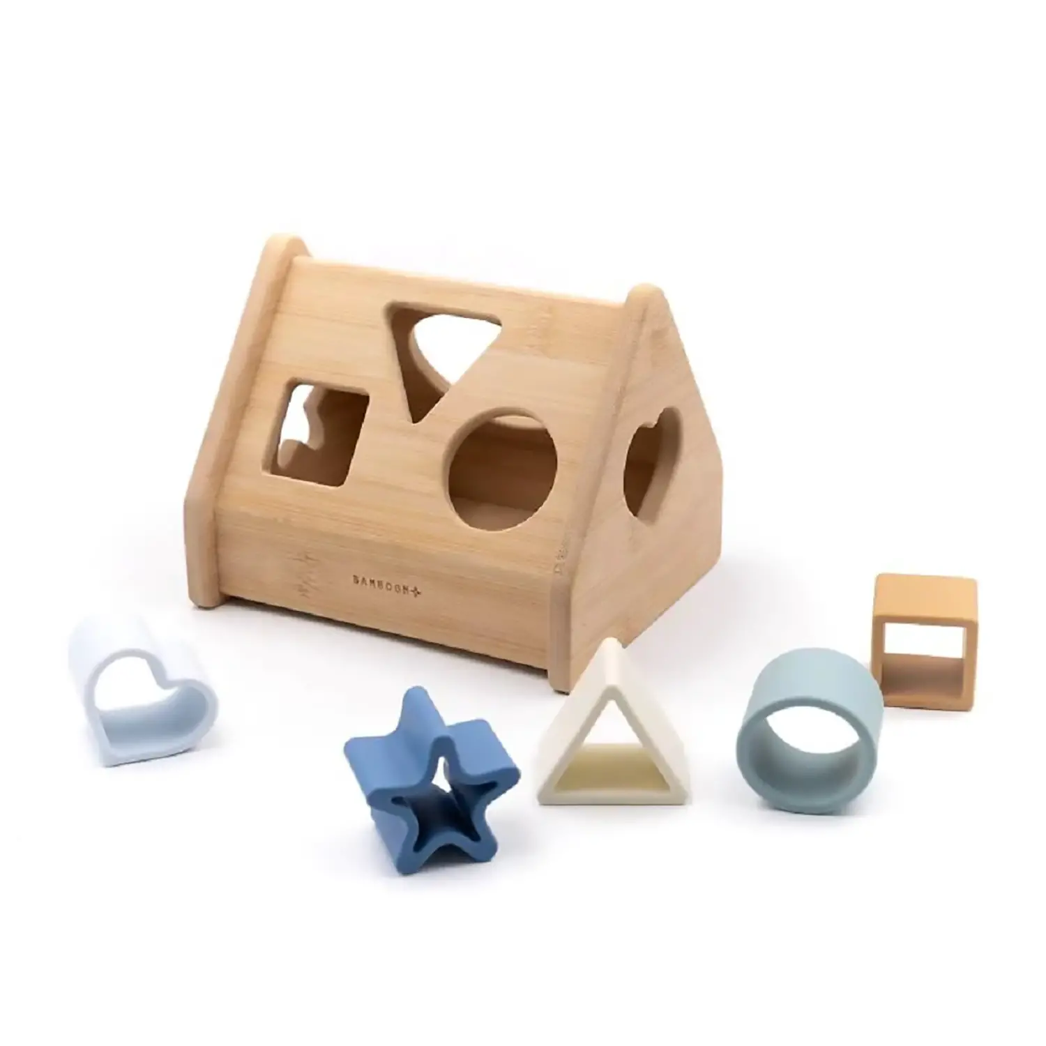 Bamboom Casetta Puzzle in Legno Blu – Gioco Educativo e Sostenibile per Bambini - giochi da viaggio
