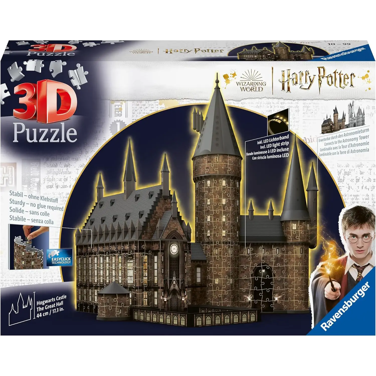 Puzzle 3D Harry Potter Hogwarts Castle: Great Hall - Night Edition - puzzle 3d