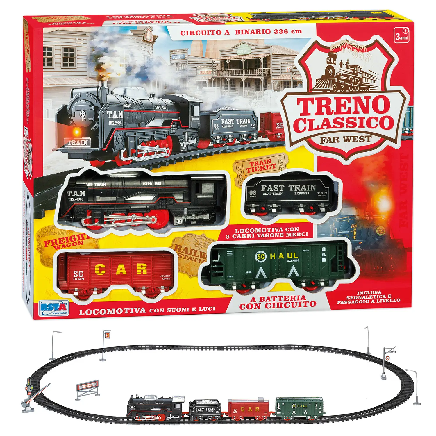 Treno Classico Far West con Binari - Veicoli, garage e piste