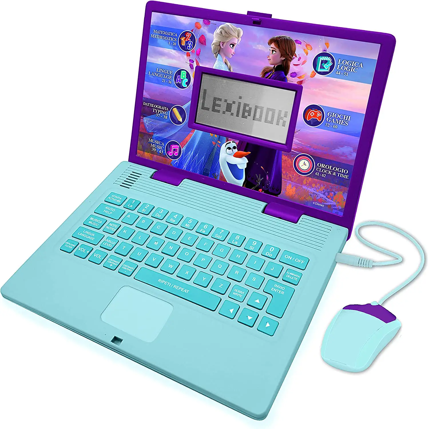 Lexibook Laptop Frozen - Computer per Bambini a Tema Frozen - giochi elettronici