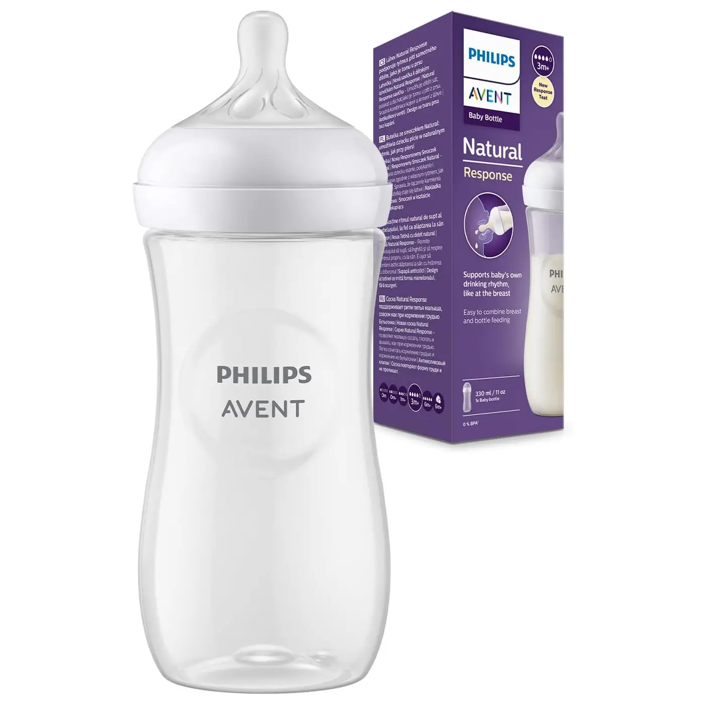 Biberon Natural 3.0 330 ml Trasparente - biberon e accessori