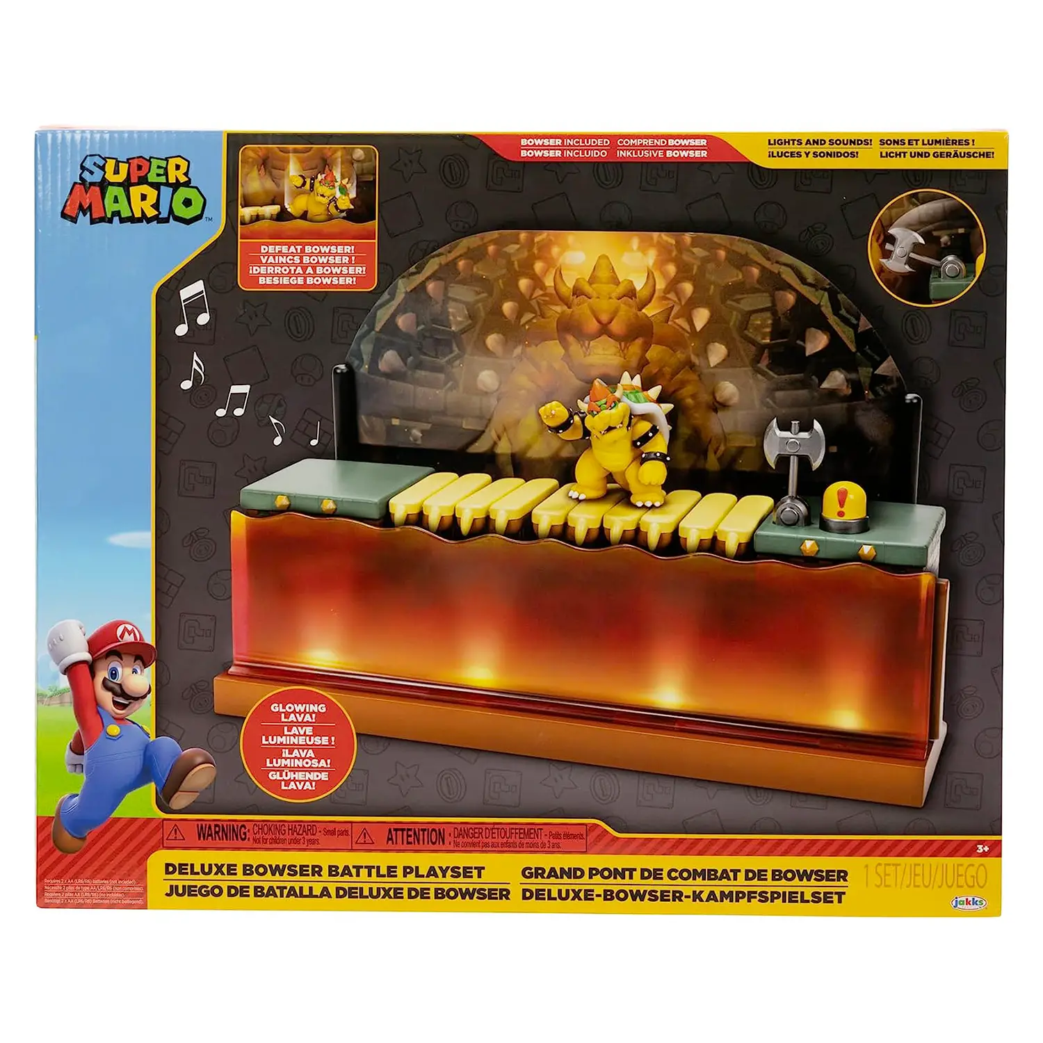 Nintendo Playset Battaglia di Bowser deluxe con personaggi - play set