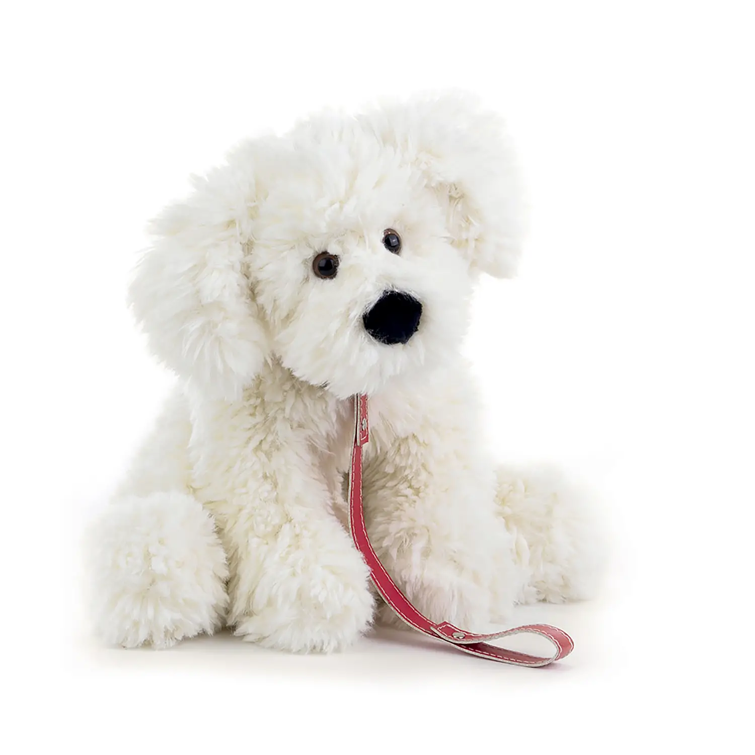Peluche Troufle Lagotto Bianco Guinzaglio 30cm - peluches 0/36 mesi