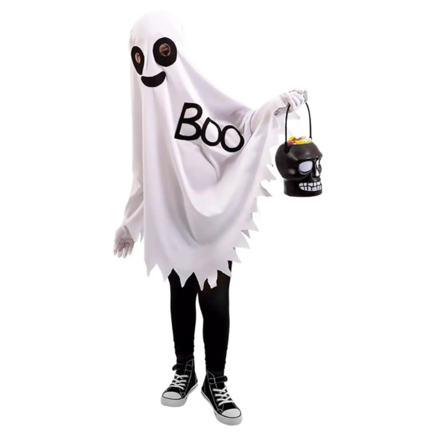 Costume Fantasmino per Bambini - Taglia M - 5/7 anni - Abiti halloween