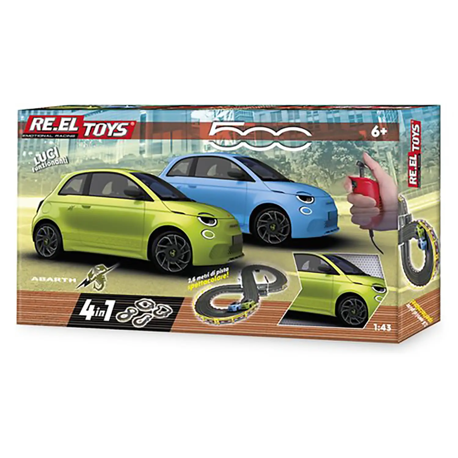 Pista Fiat Abarth 500E Scala 1:43 - Replica Dettagliata per AppassionatI - Veicoli, garage e piste