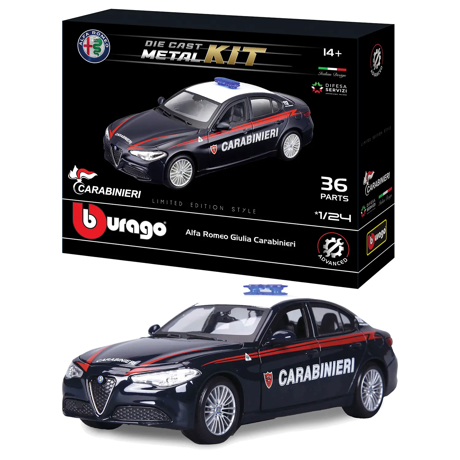 Auto 1:24 Model Kit Giulia Carabinieri - auto