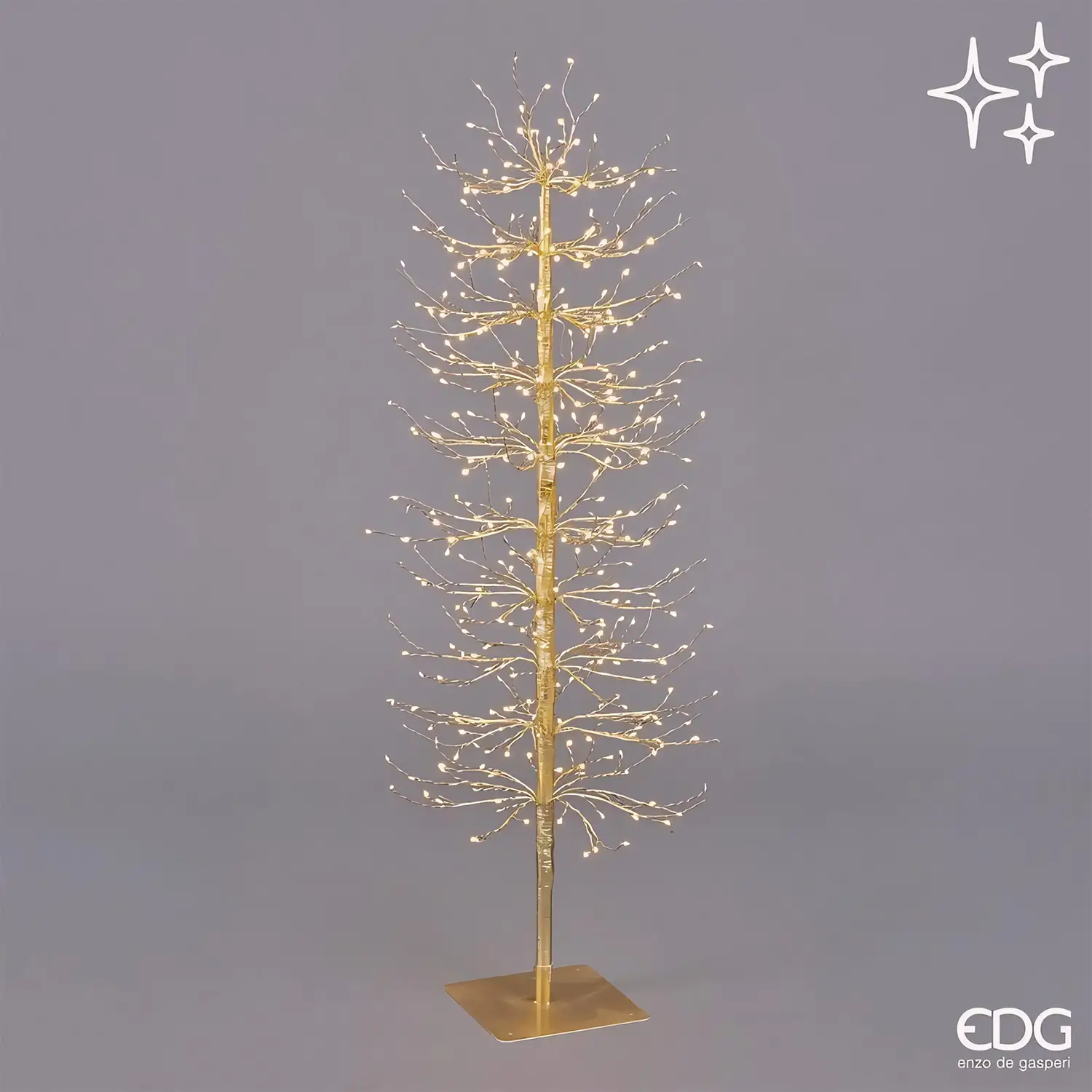 Natale Faggio C/base C/400led H120d40 C0 Gold - alberi led di design