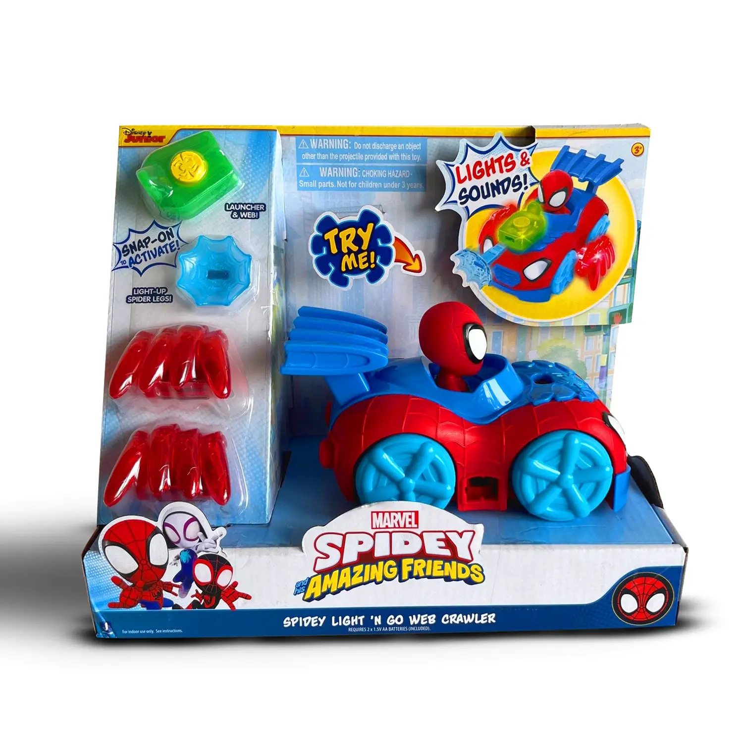 Spidey Amazing Friends Lancia Ragnatele Deluxe con Luci e Suoni - action figures ed accessori