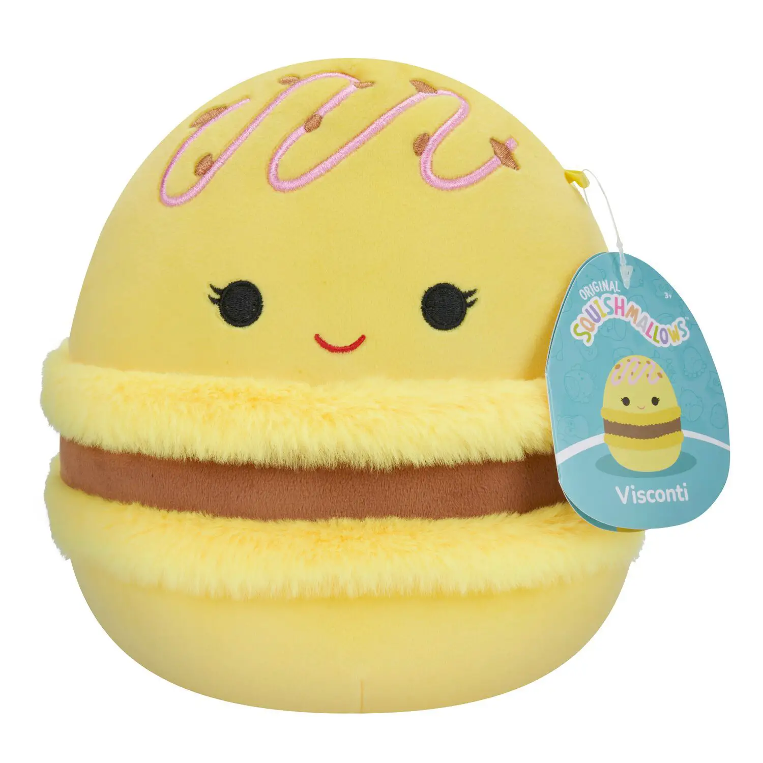 Squishmallows Personaggio 20 Cm: Lemon e Chocolate Macaron - peluches 0/36 mesi
