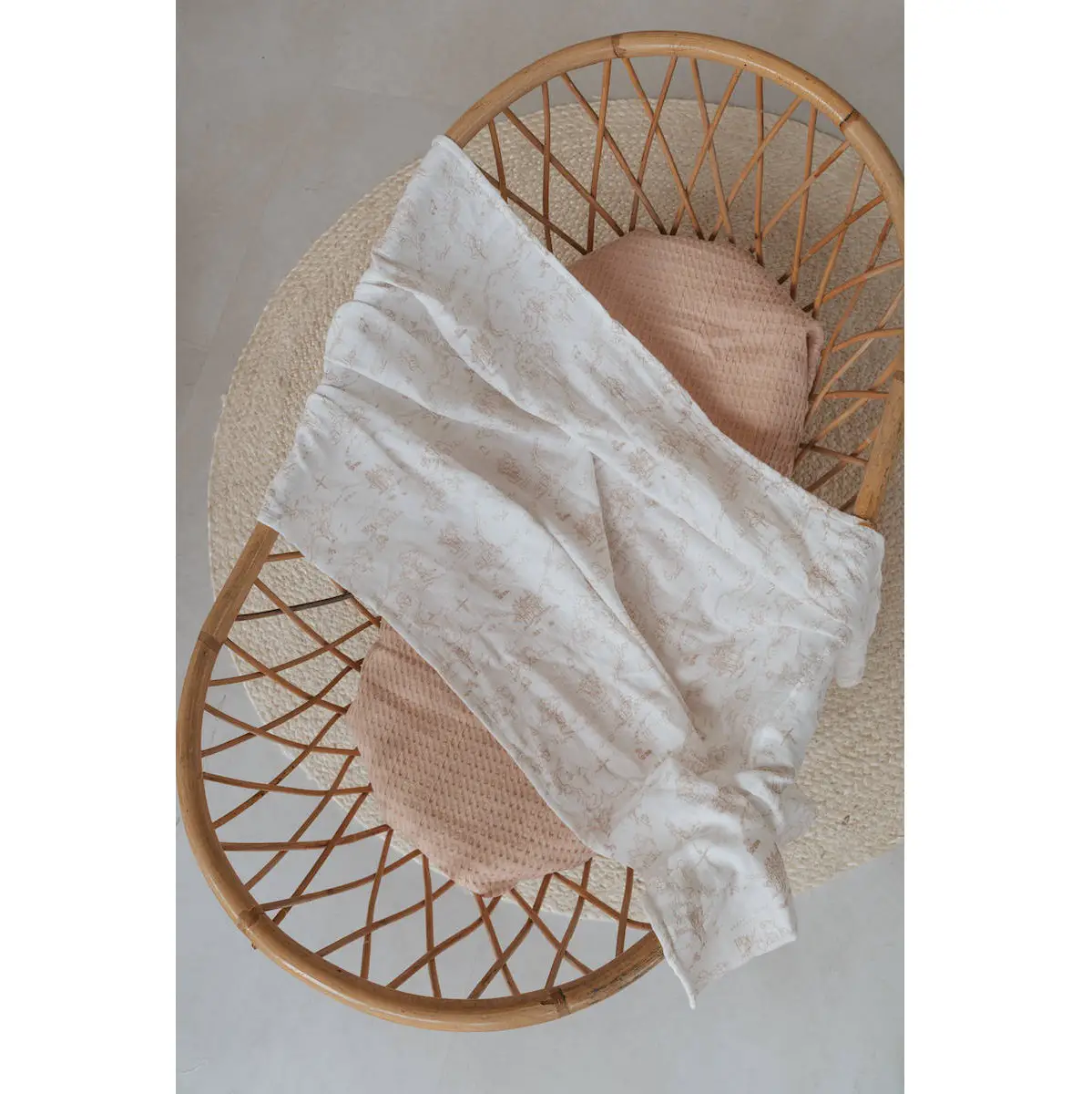 Lenzuola Per Culla/carrozzina 75x100cm Con Federa Nude Old Pink - lenzuolini
