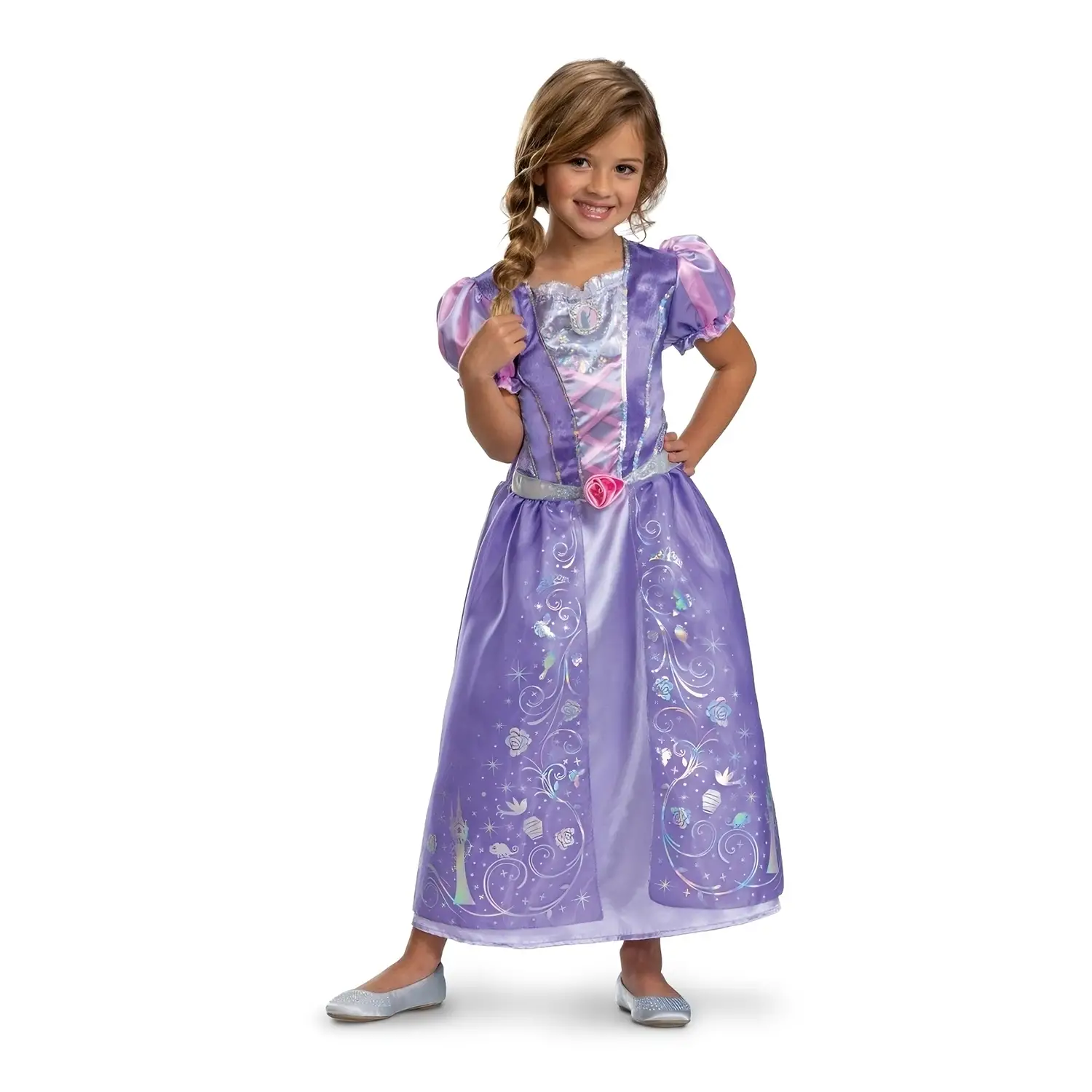 Costume Principessa Rapunzel Classic per Bambine - Taglia M - 7/8 Anni - abiti bambino e bambina
