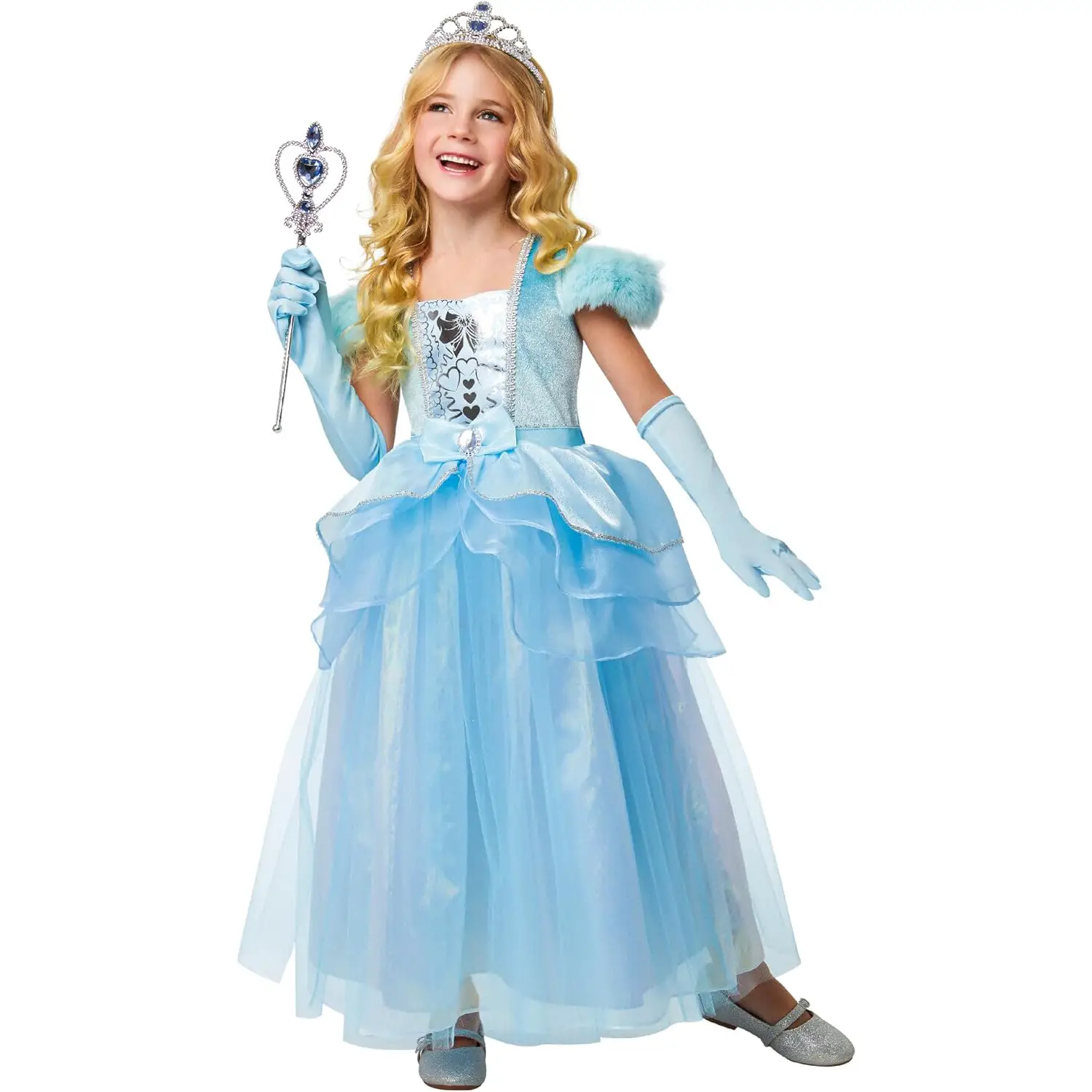Costume Principessa - Blue Princess, Taglia M per Bambine 5/7 Anni - abiti bambino e bambina
