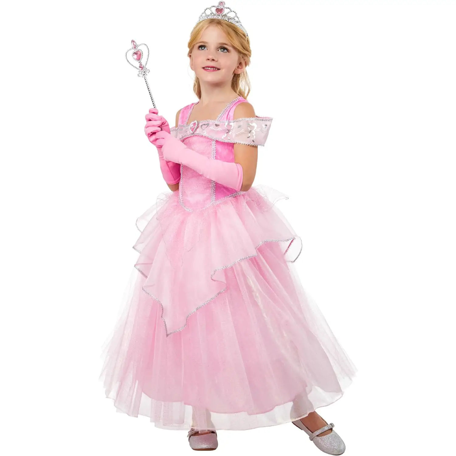 Costume Principessa - Pink Princess, Taglia S per Bambine 3/4 Anni - abiti bambino e bambina