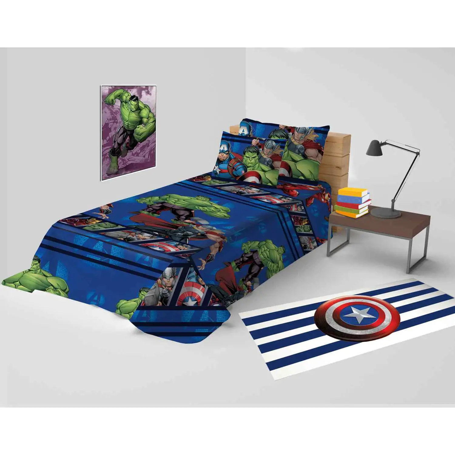 Copriletto 1 Piazza Rotativo Avengers - biancheria casa