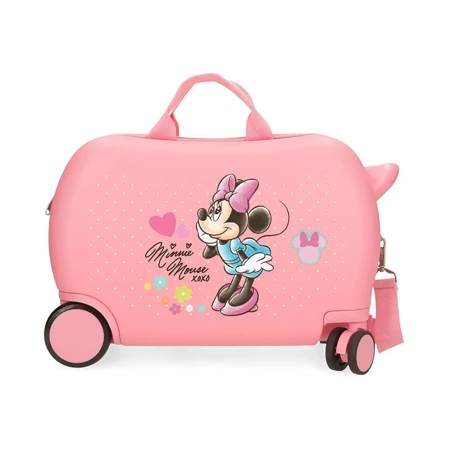 Minnie Imagine Trolley Cavalcabile Abs 4 Ruote 45 Cm Rosa - valige e borse da viaggio