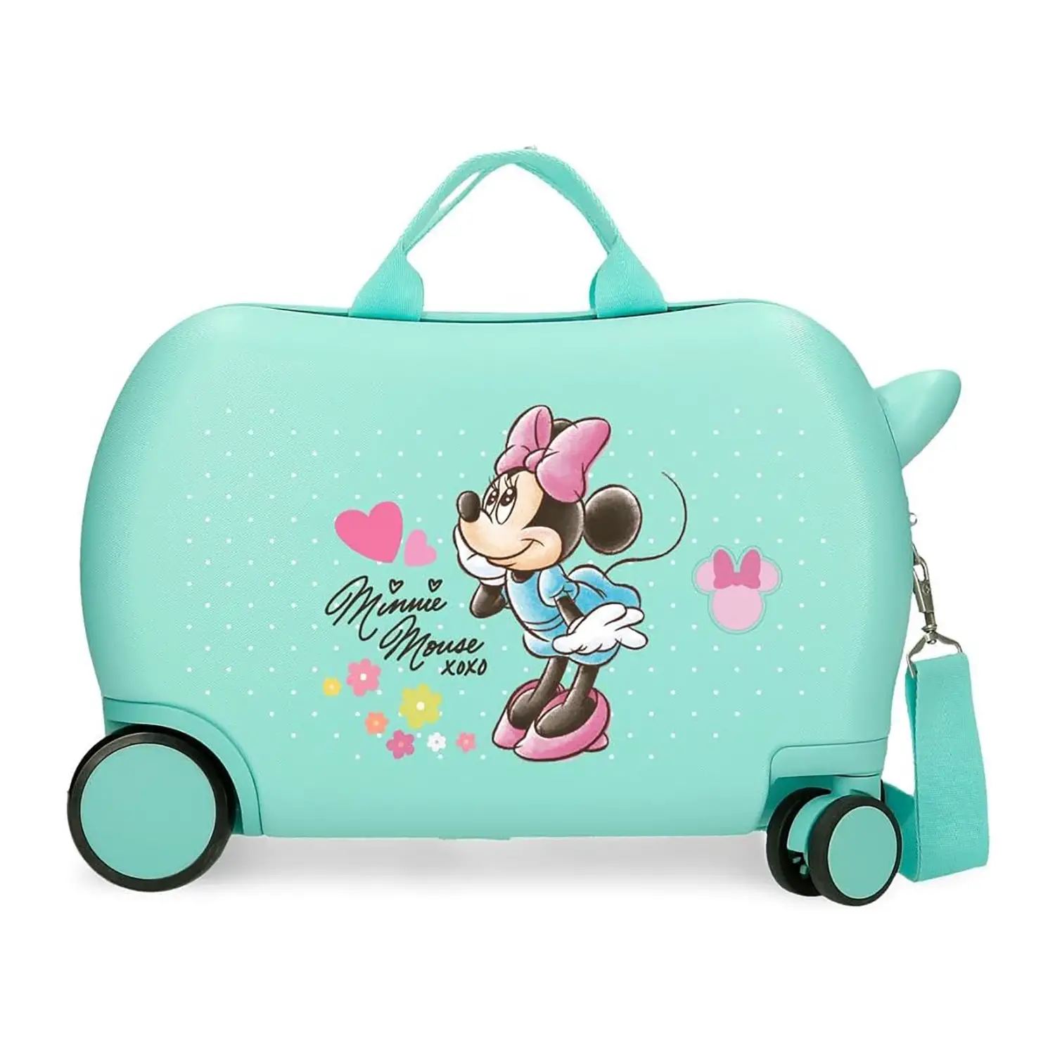 Minnie Imagine Trolley Cavalcabile Abs 4 Ruote 45 Cm Verde Acqua - valige e borse da viaggio