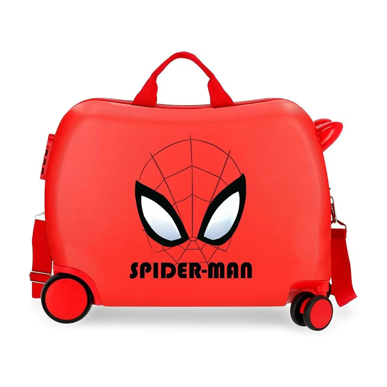 Spiderman Authentic Trolley Cavalcabile Abs 4 Ruote Rosso - valige e borse da viaggio