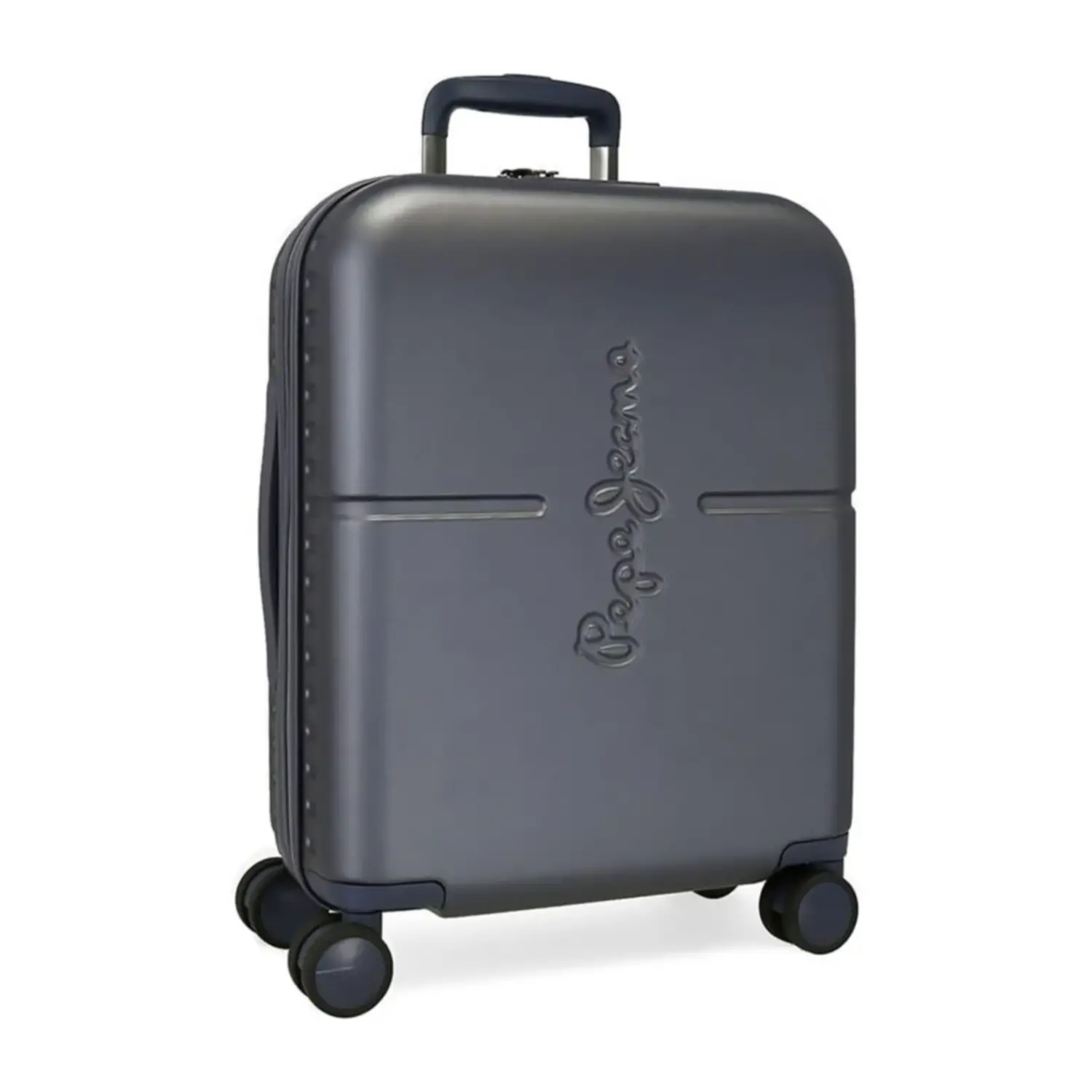 Pepe Jeans Highlight Trolley Abs 55cm 4 Ruote Blu Marino - valige e borse da viaggio